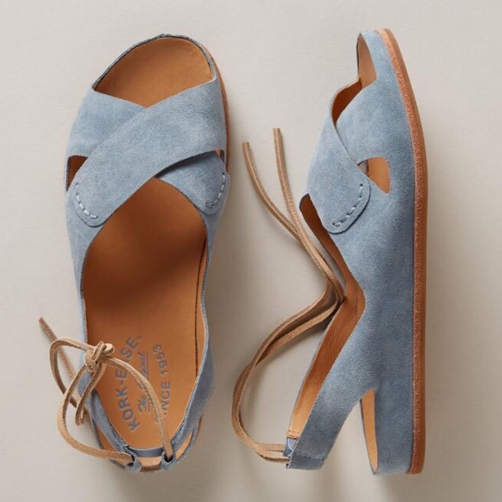 Kork-Ease Aaron Crisscross Suede Sandals Size 11
